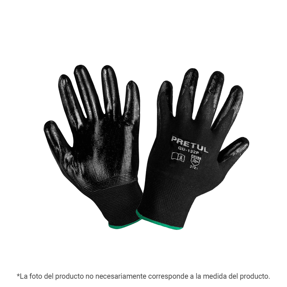 Guantes de nylon recubiertos de nitrilo, XG, PRETUL GU-124P