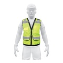 Chaleco seguridad reforzado verde con bolsas, EG, EXPERT CHS-800V-XL
