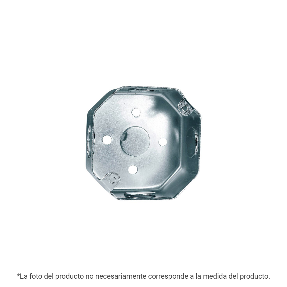 Caja de registro octagonal 3' metálica reforzada, VOLTECK CCH-3X3O