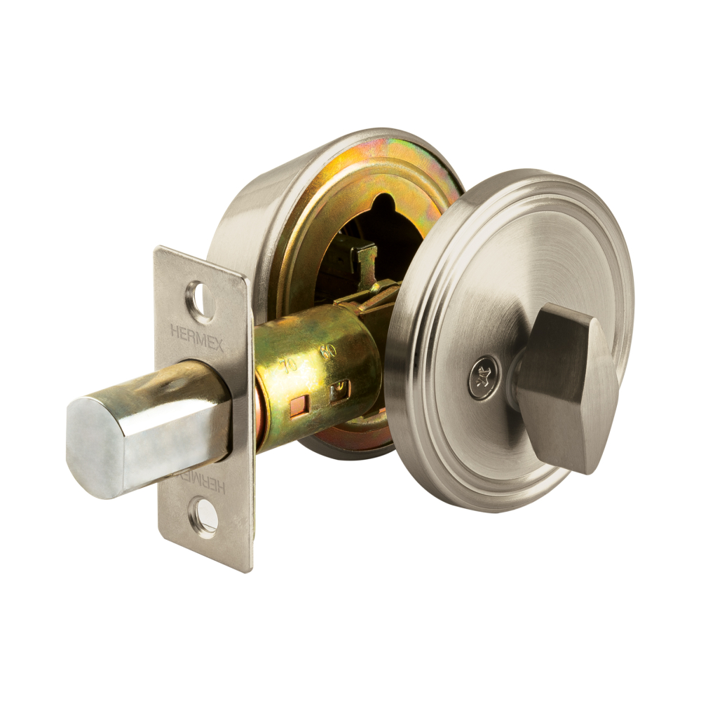 Cerrojo llave-mariposa níquel satinado, llave puntos, HERMEX CERO-41