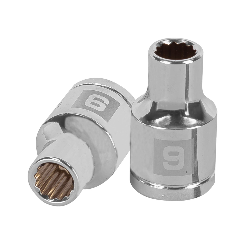 Dado de 9 mm, 12 puntas, cuadro 1/2', TRUPER D-1209-EM