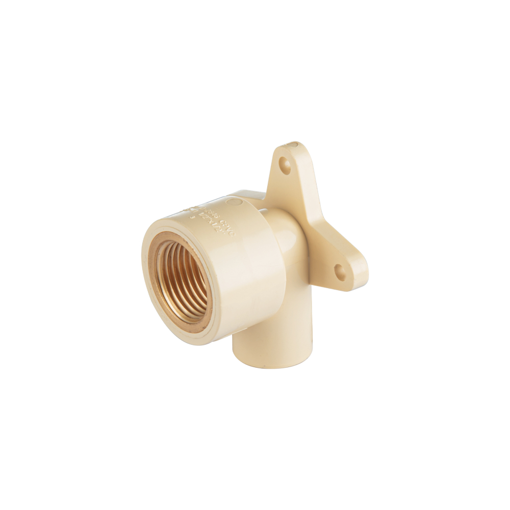 Codo oreja 90° CPVC, 1/2', inserto metálico-latón, FOSET CPVC-591