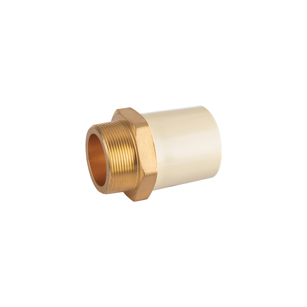 Adaptador CPVC, 2', macho inserto metálico-latón, FOSET CPVC-656