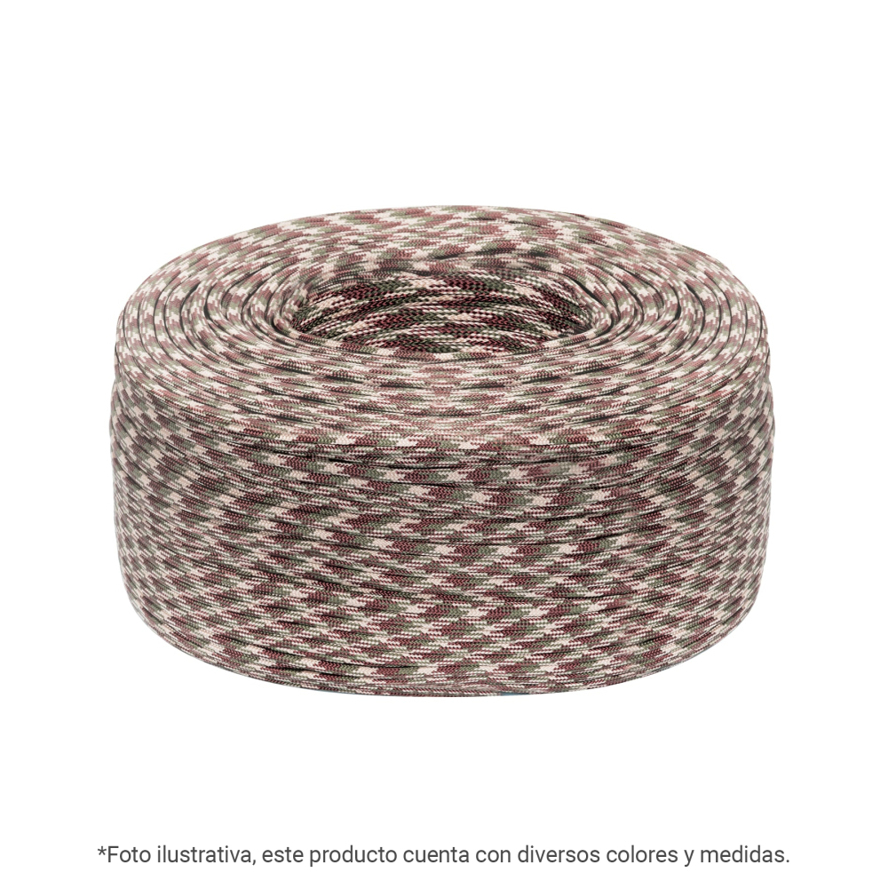 Piola de nylon paracord de 4mm, rollo, negro, 1kg, FIERO PIO-41KNN