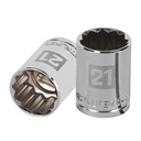 Dado de 21 mm, 12 puntas, cuadro 1/2', TRUPER D-1221-EM