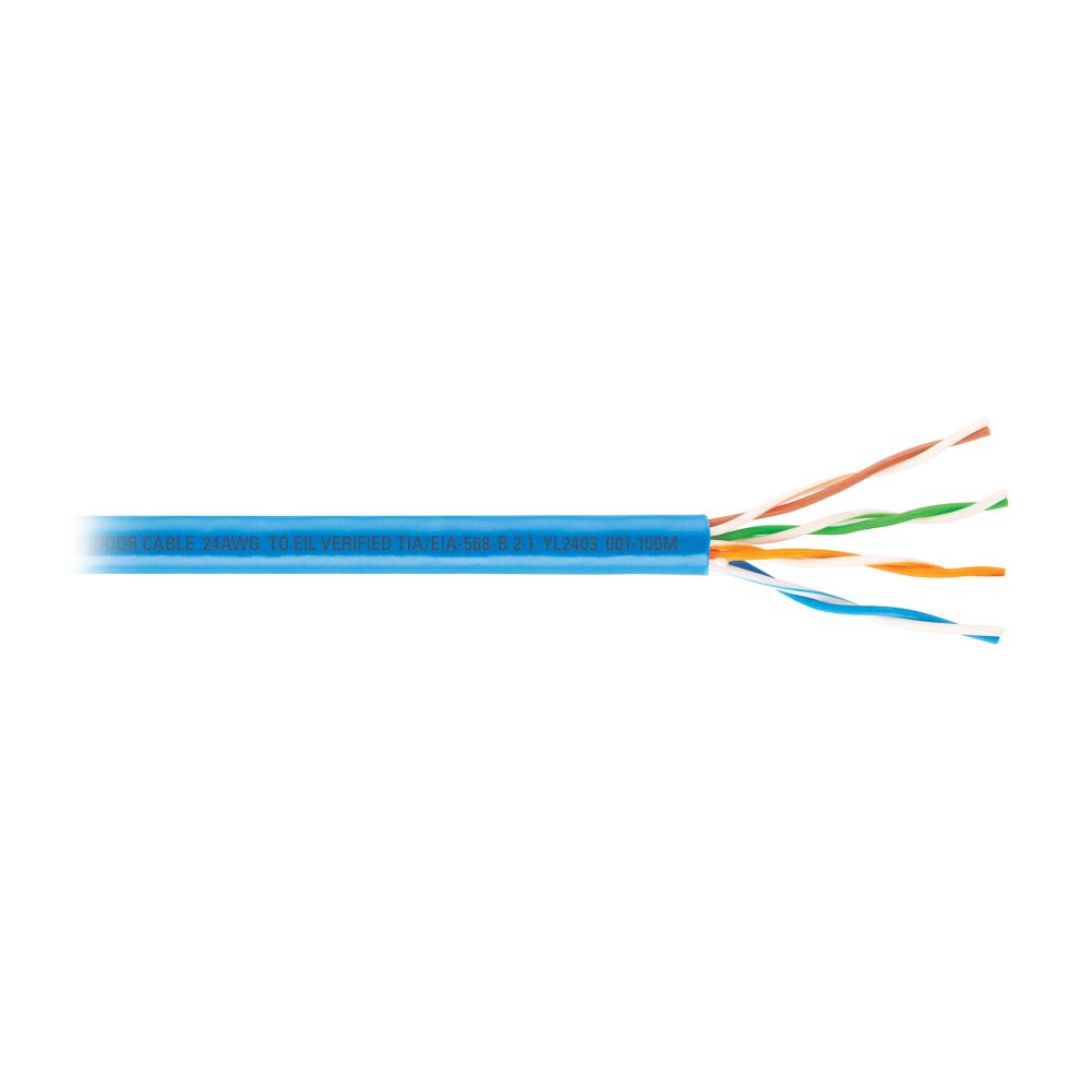 Metro de cable UTP CAT5E, Bobina de 100m, azul, VOLTECK CBR-51A