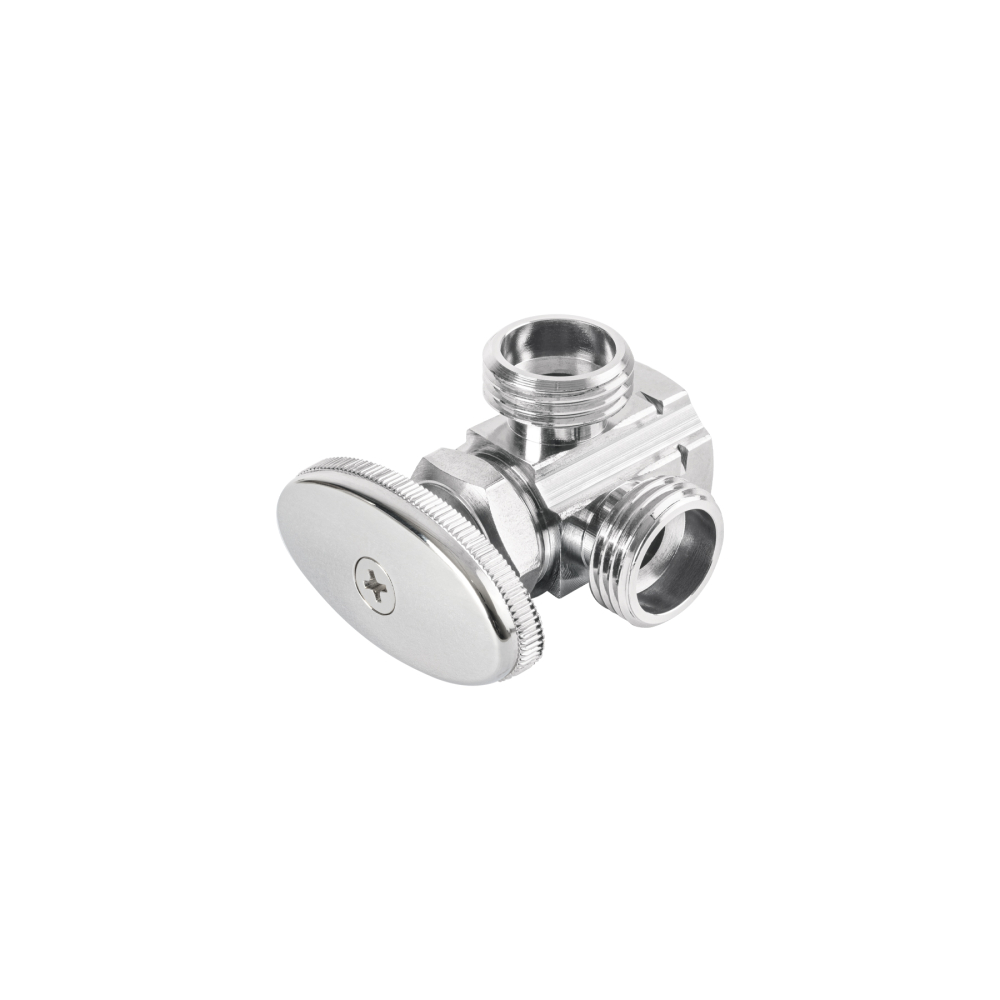Llave ang. doble salida 1/2', multivuelta, roscable, FOSET ANG-12