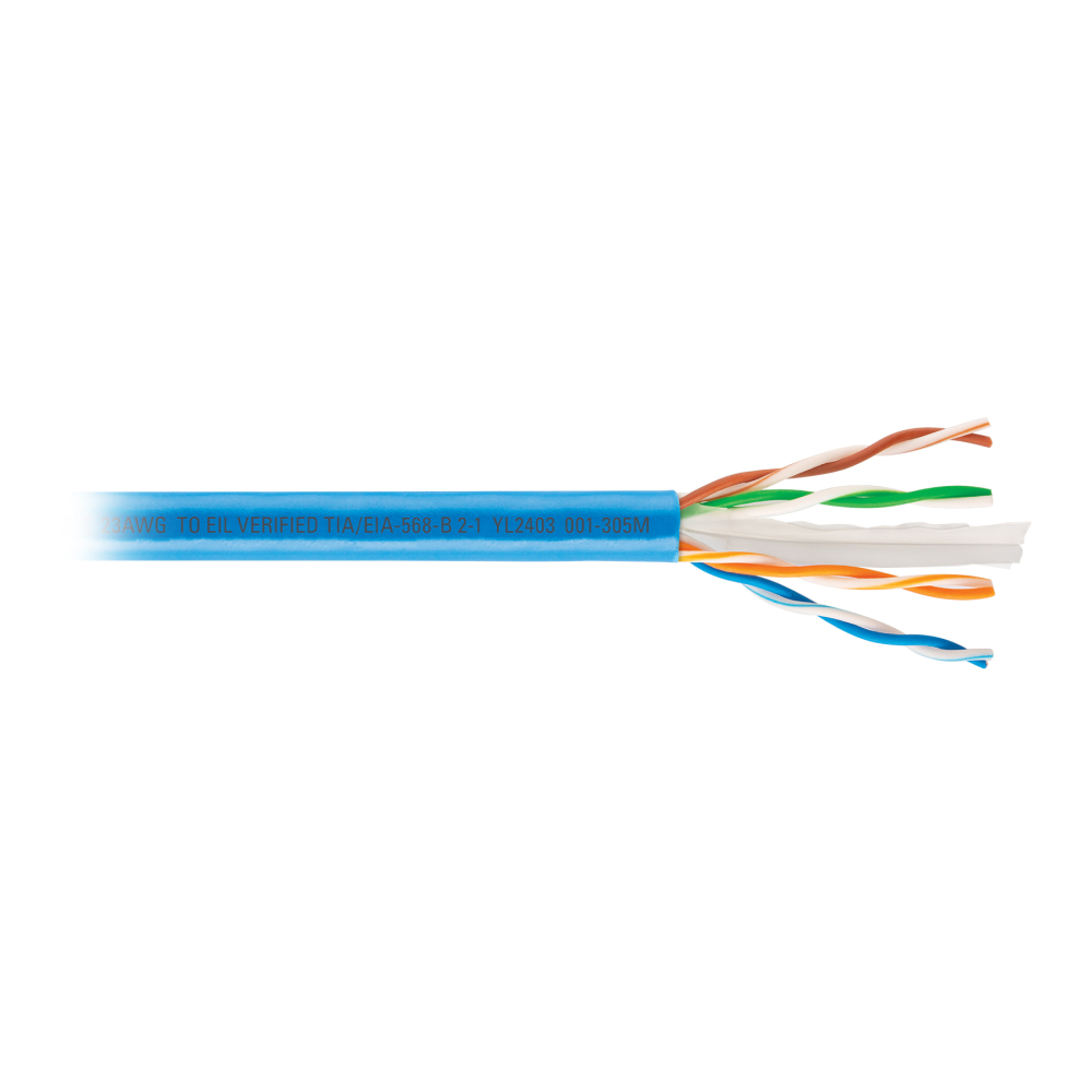 Metro de cable UTP CAT6, Bobina de 305m, azul, VOLTECK CBR-63A
