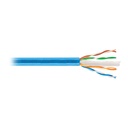 Metro de cable UTP CAT6, Bobina de 305m, azul, VOLTECK CBR-63A