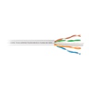 Metro de cable UTP CAT6, Bobina de 100m, blanco, VOLTECK CBR-61B