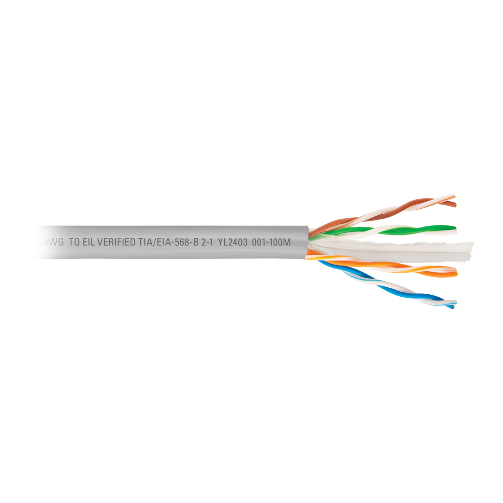 Metro de cable UTP CAT6, Bobina de 100m, gris, VOLTECK CBR-61G