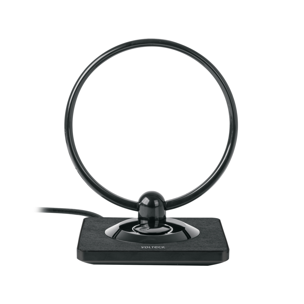 Antena interior para TV HD, tipo aro, 30 dB, VOLTECK ANIN-28