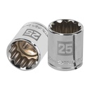 Dado de 25 mm, 12 puntas, cuadro 1/2', TRUPER D-1225-EM