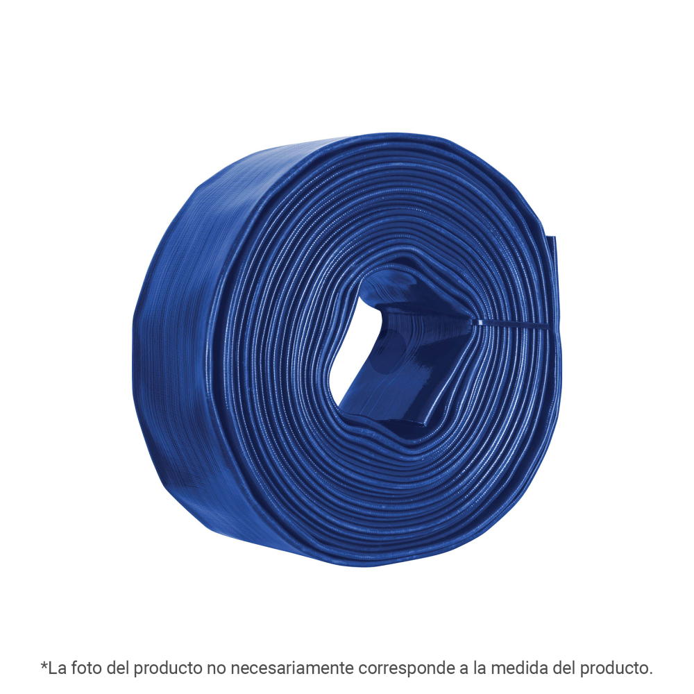 Rollo de manguera plana de 1.5' x50m de descarga p/motobomba M155D