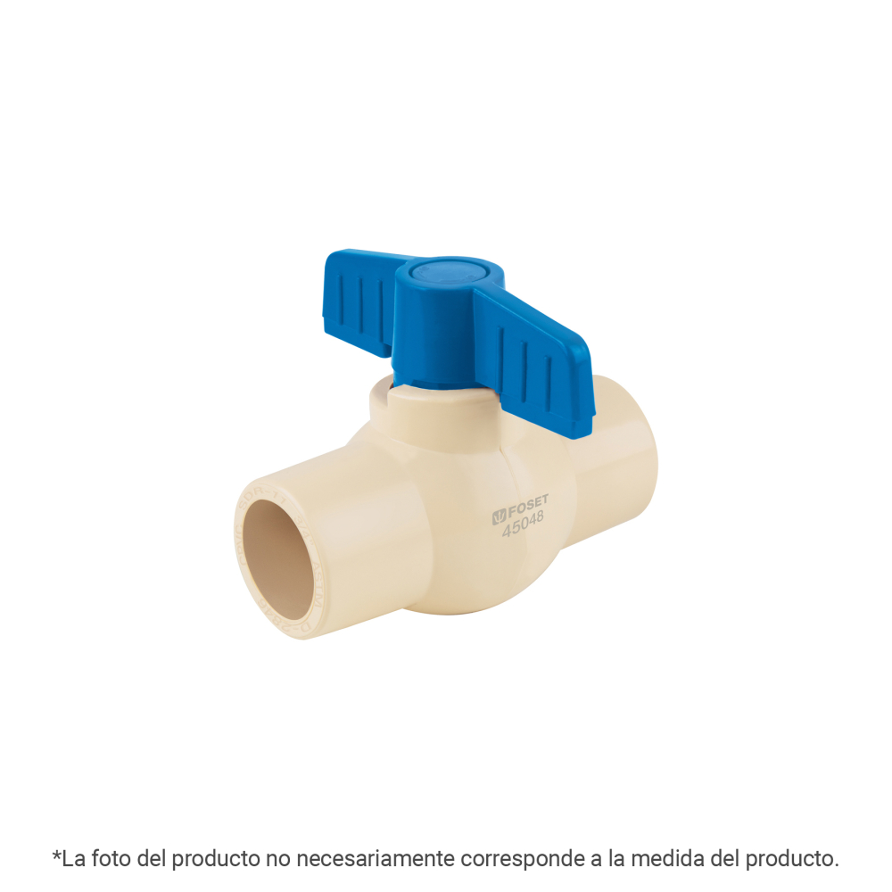 Válvula de esfera CPVC, 1-1/4', FOSET CPVC-ES-1-1/4