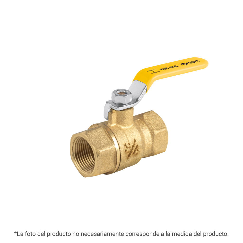 Válvula de esfera para gas, roscable, 1-1/2', alta presión ESRO-1-1/2XA