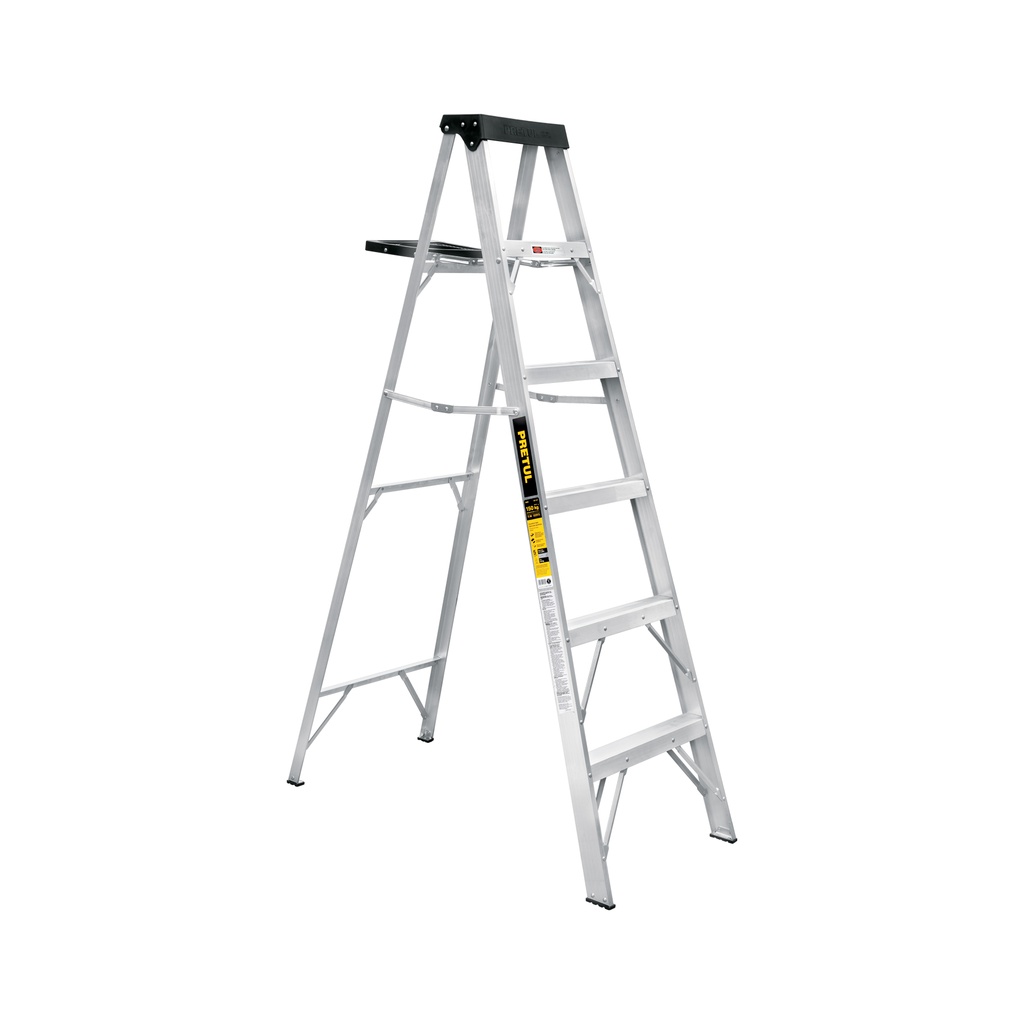 Escalera de tijera tipo III 5 escalones y bandeja, PRETUL EST-35P