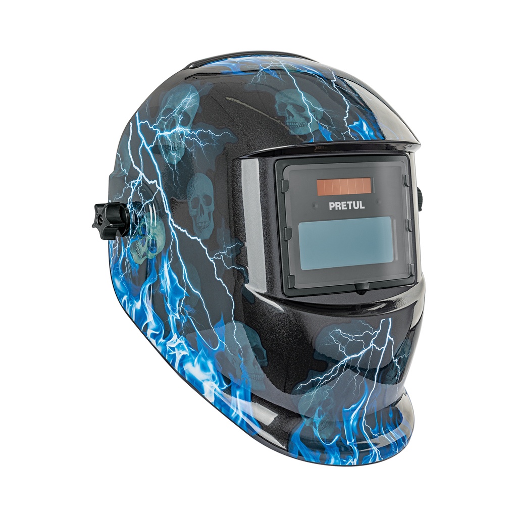 Careta electrónica para soldar sombra 9-13, rayos, PRETUL CAREL-11RP