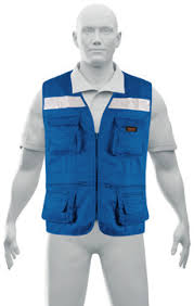 Chaleco brigadista reforzado, azul rey, EG, TRUPER EXPERT CHS-950AR-XL