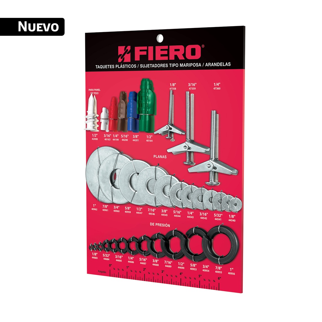 Exhibidor de taquetes y sujetadores, FIERO EXF-TAQ