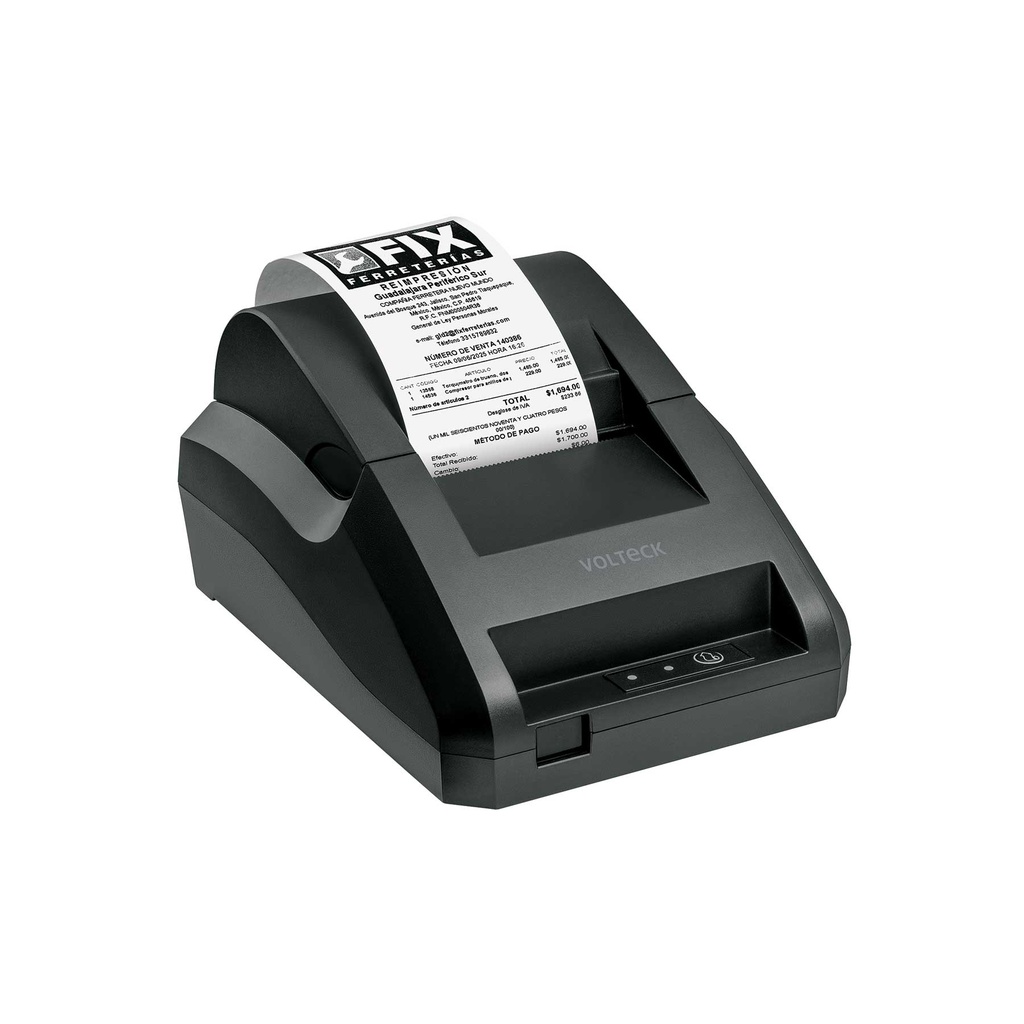 Impresora de tickets 58mm, USB+BT, corte manual, VOLTECK PDV-58I
