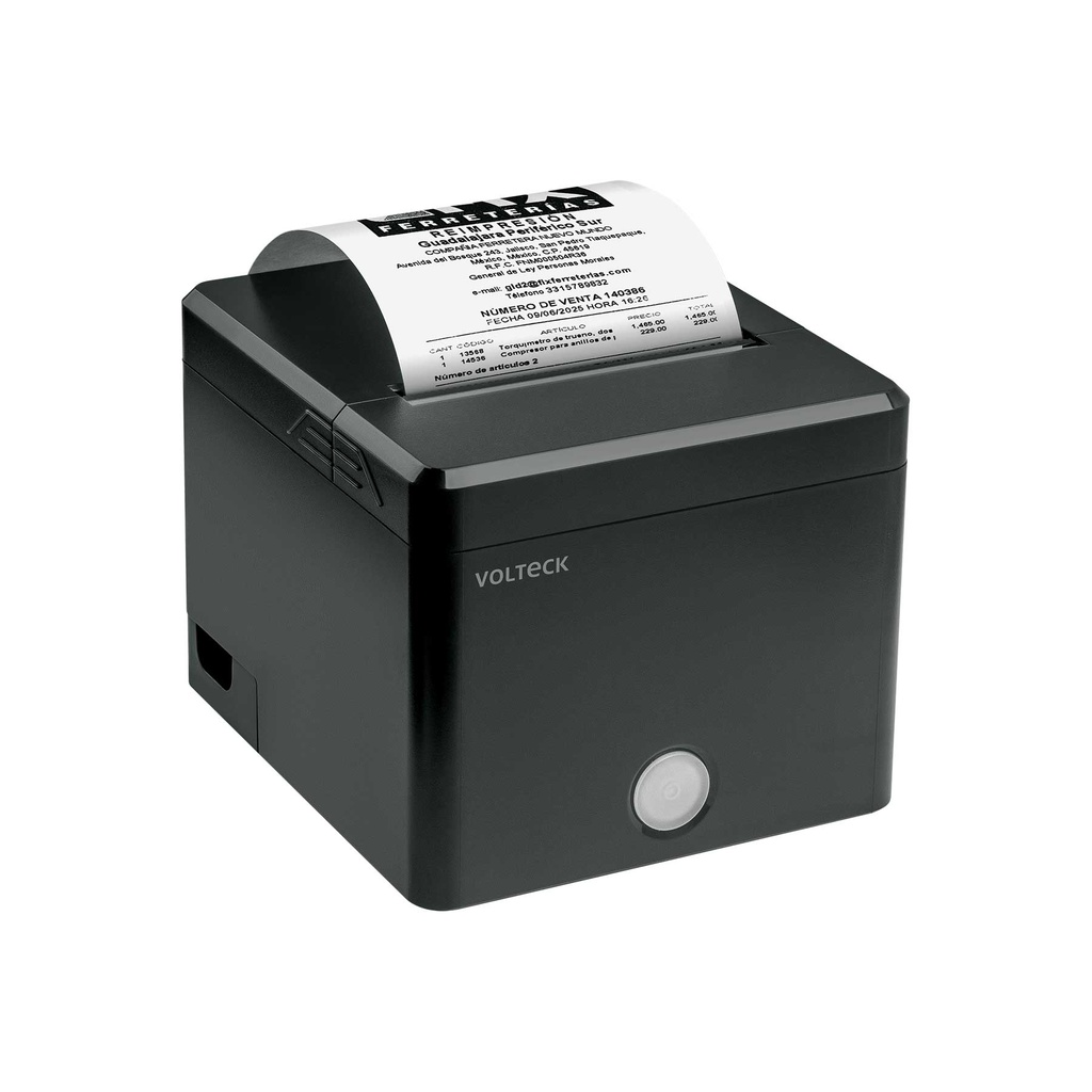 Impresora de tickets 58/80mm, USB+BT, autocorte, VOLTECK PDV-80I
