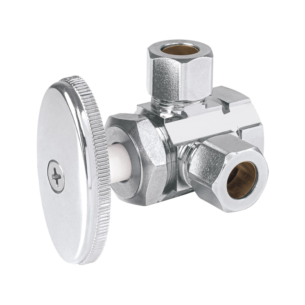 Llave ang. doble salida 3/8', multivuelta, barrilito, FOSET ANG-13