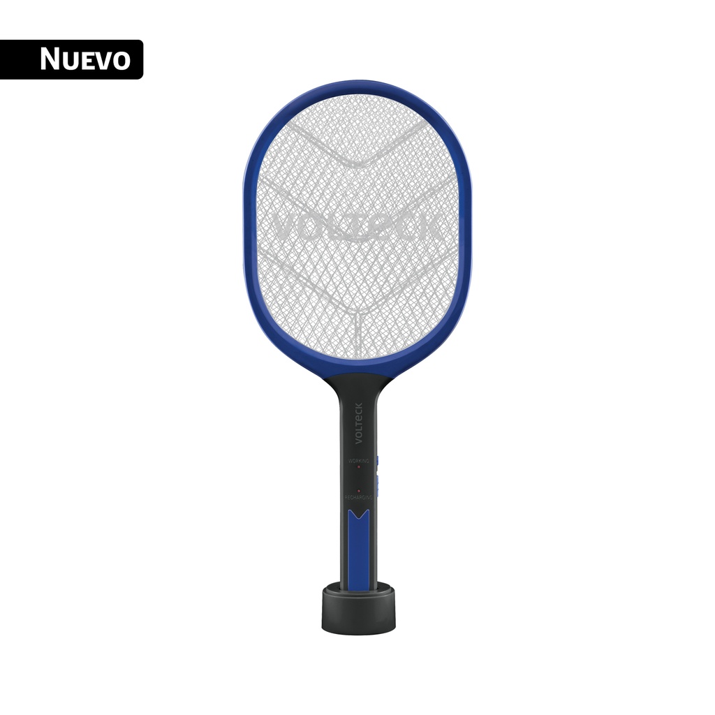 Raqueta mata moscas y mosquitos con base, recargable VOLTECK RAQ-50