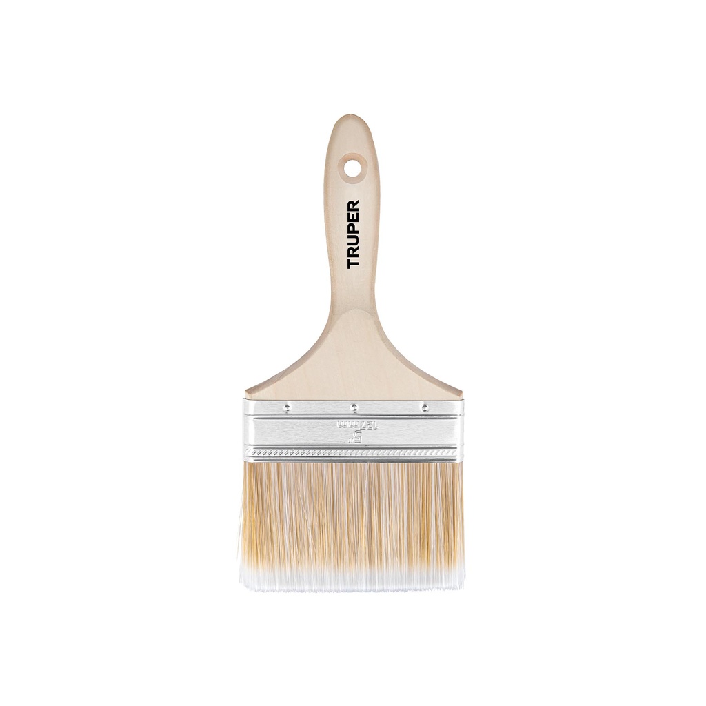 Brocha cerdas sintéticas 5' corte recto, mango de madera BRT-5S