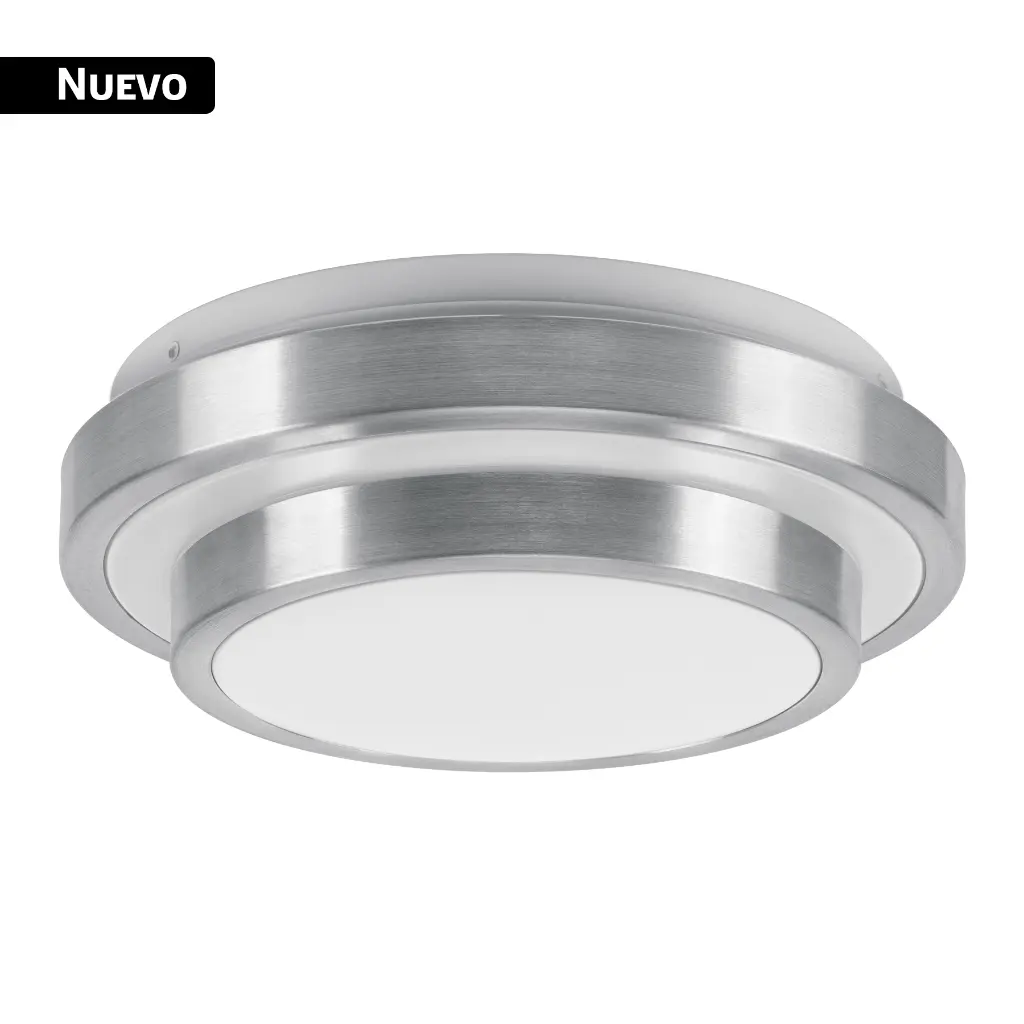 Luminario LED plafón decorativo 15W 6500K, metálico, BASIC PLA-702L