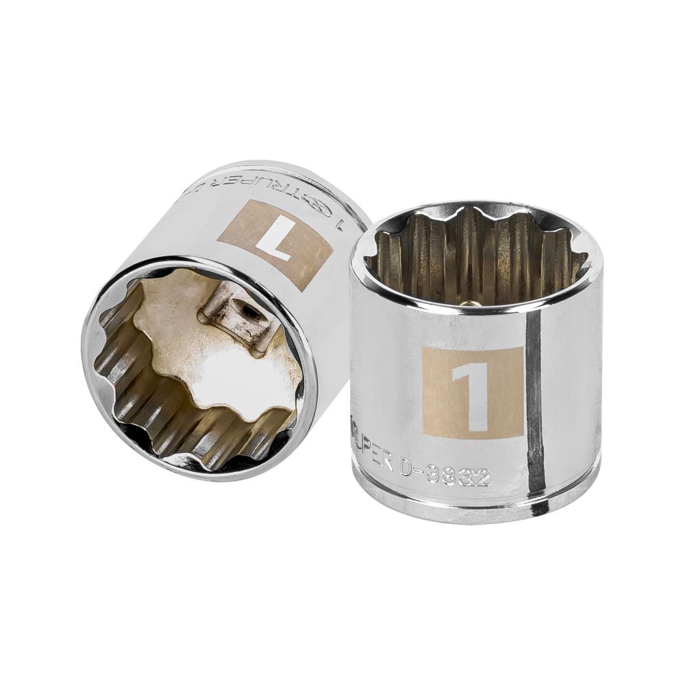 Dado de 1', 12 puntas, cuadro 3/8', Truper D-3832