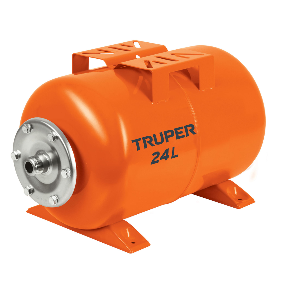 Tanque hidroneumático horizontal, 24 litros, TRUPER TN-HN-1/2X24