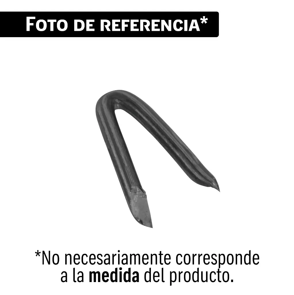 Bolsa con 1 kg de grapas 1' negras p/alambre de púas, FIERO GRA-1NB