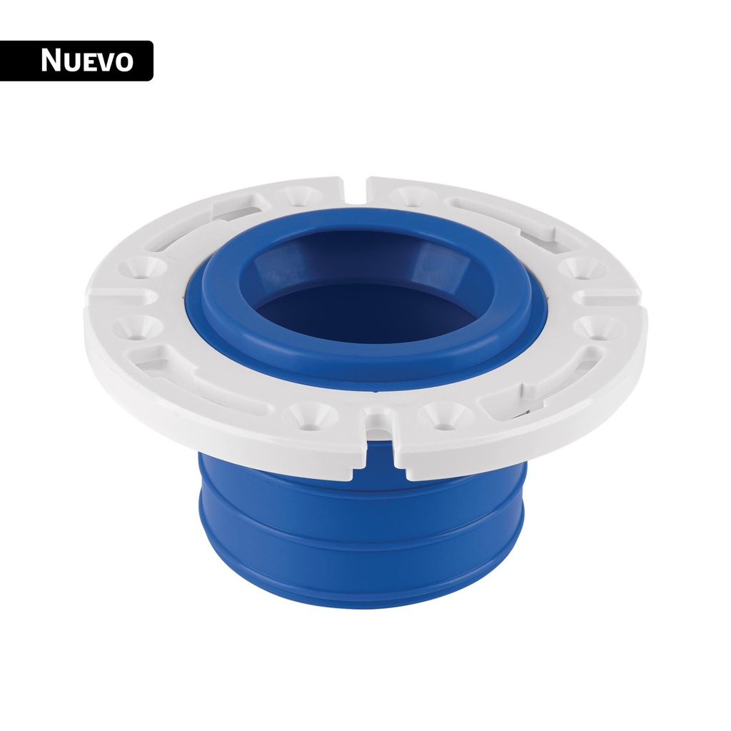 Brida con cuello flexible para WC, tubería de 4', FOSET CUF-WC