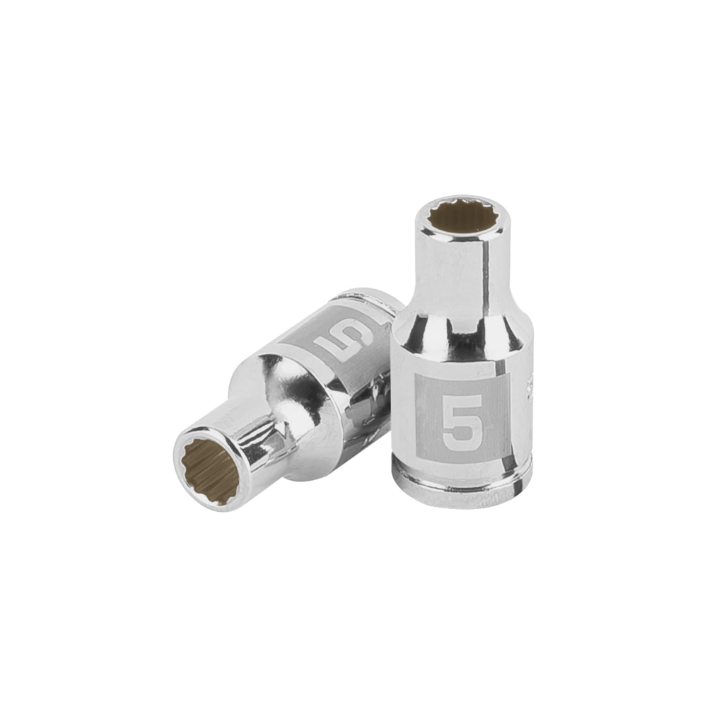 Dado de 5 mm, 12 puntas, cuadro 1/4', TRUPER D-1405-BM