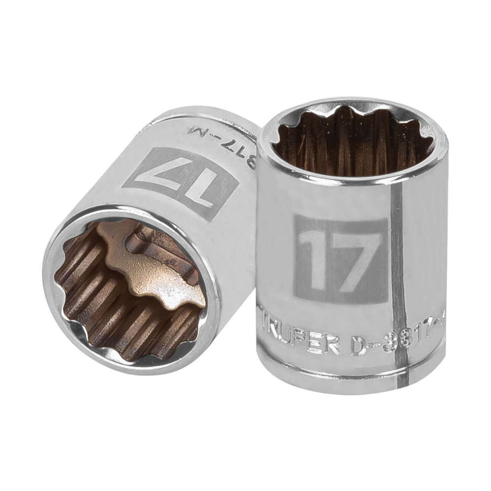 Dado de 17 mm, 12 puntas, cuadro 3/8', TRUPER D-3817-M