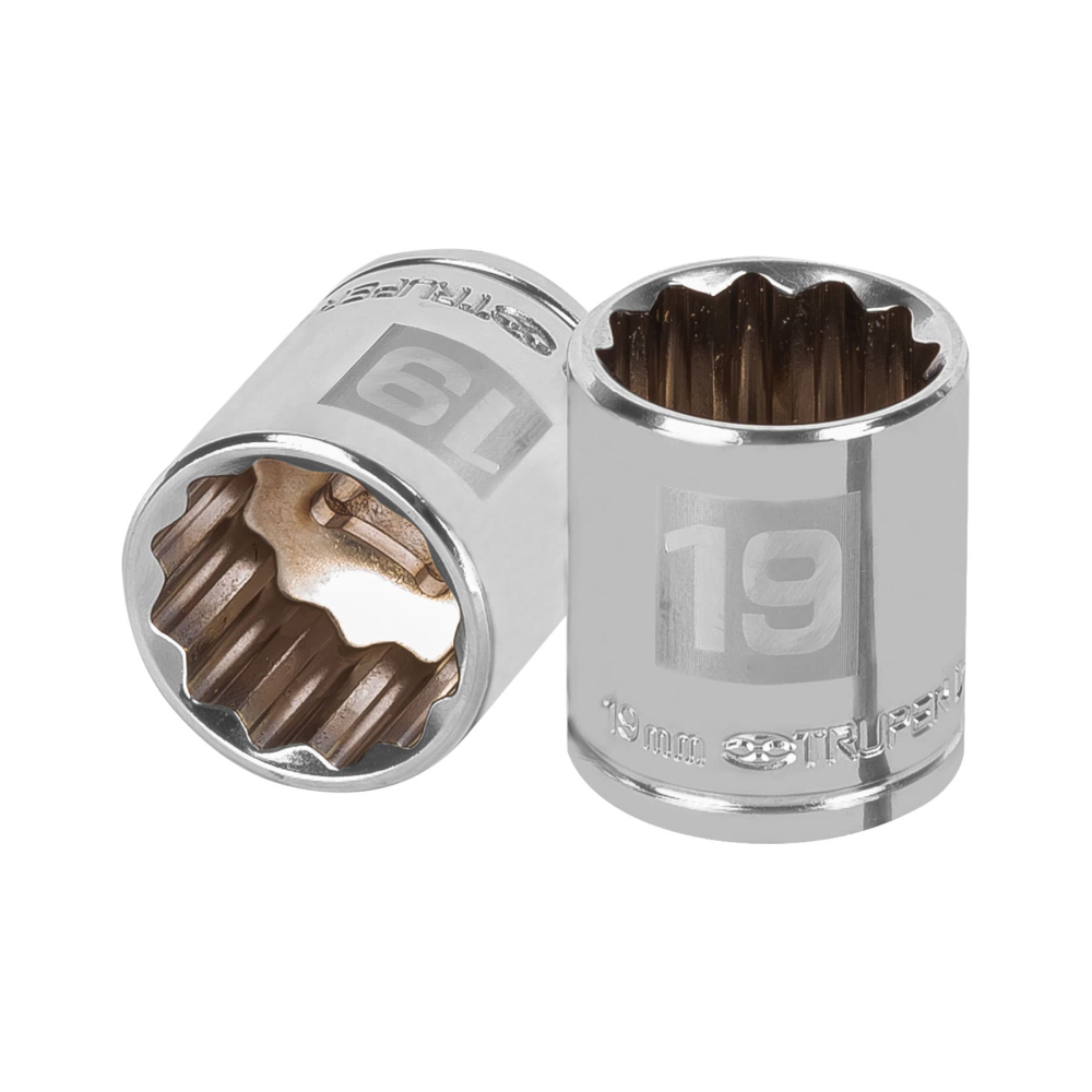 Dado de 19 mm, 12 puntas, cuadro 3/8', TRUPER D-3819-M