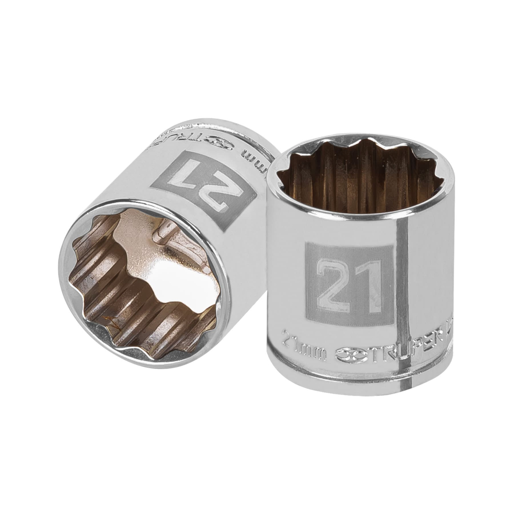 Dado de 21 mm, 12 puntas, cuadro 3/8', TRUPER D-3821-M