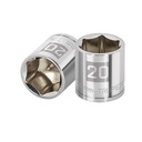 Dado de 20 mm, 6 puntas, cuadro 3/8', TRUPER D-3820-HM