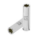 Dado largo de 10 mm, 6 puntas, cuadro 3/8', TRUPER D-3810-HM-L