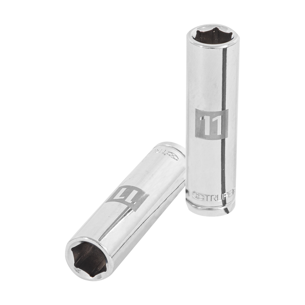 Dado largo de 11 mm, 6 puntas, cuadro 3/8', TRUPER D-3811-HM-L