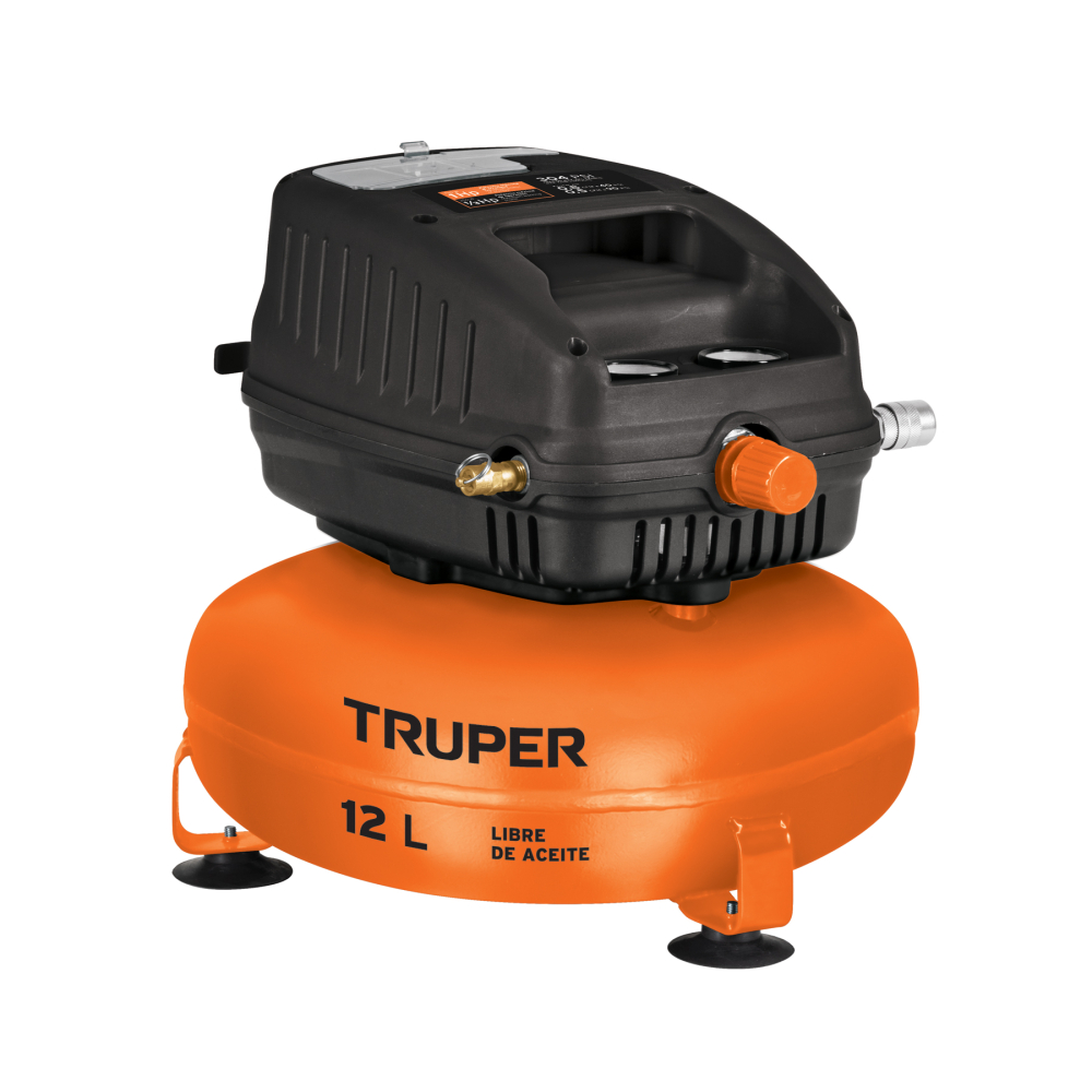 Compresor libre de aceite, 12L, 1HP, 127V, TRUPER COMP-12S