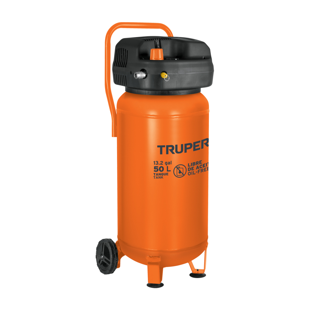 Compresor libre de aceite, 50L, 3HP, vertical, 127V, TRUPER COMP-50S