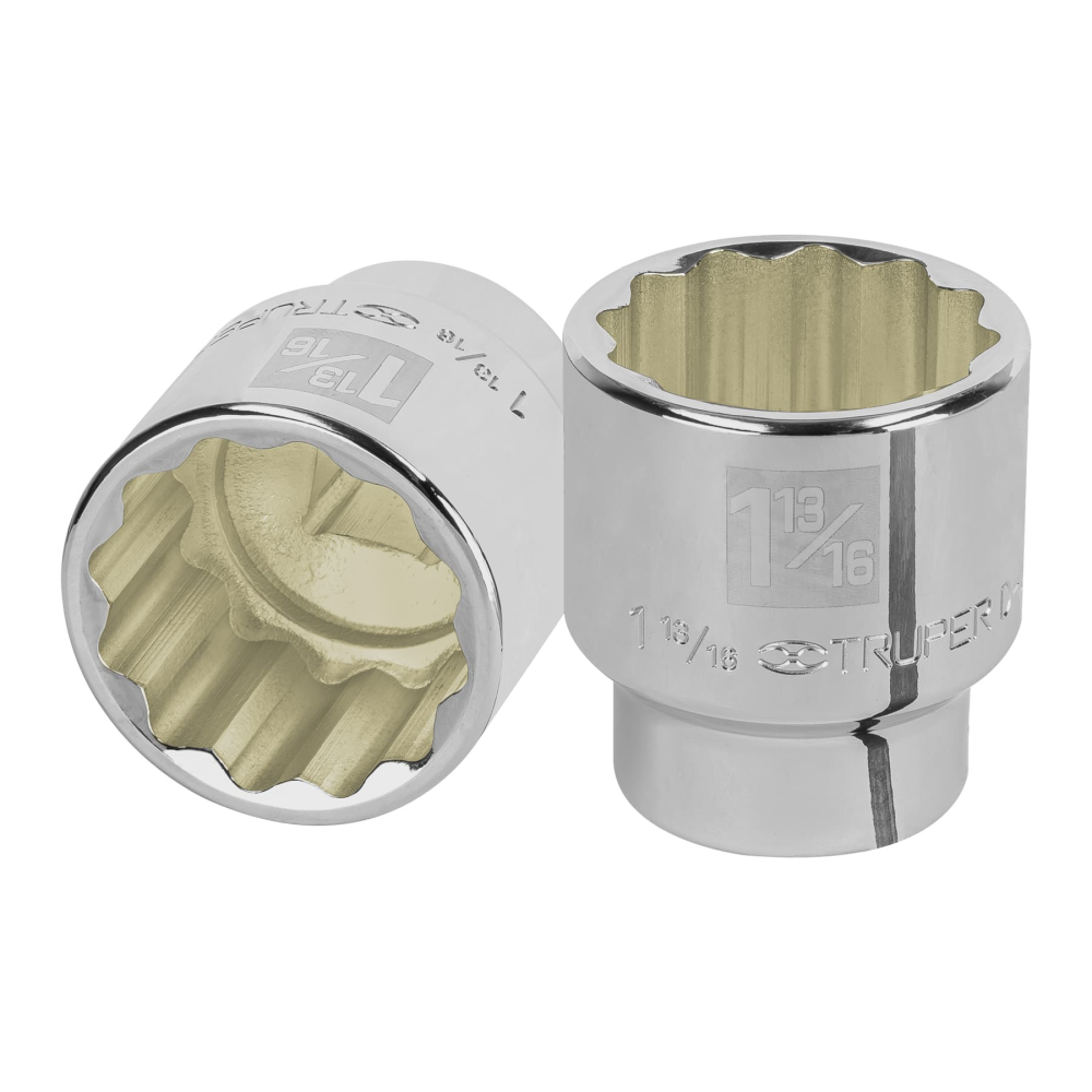 Dado de 1-13/16', 12 puntas, cuadro 3/4', Truper D-3458