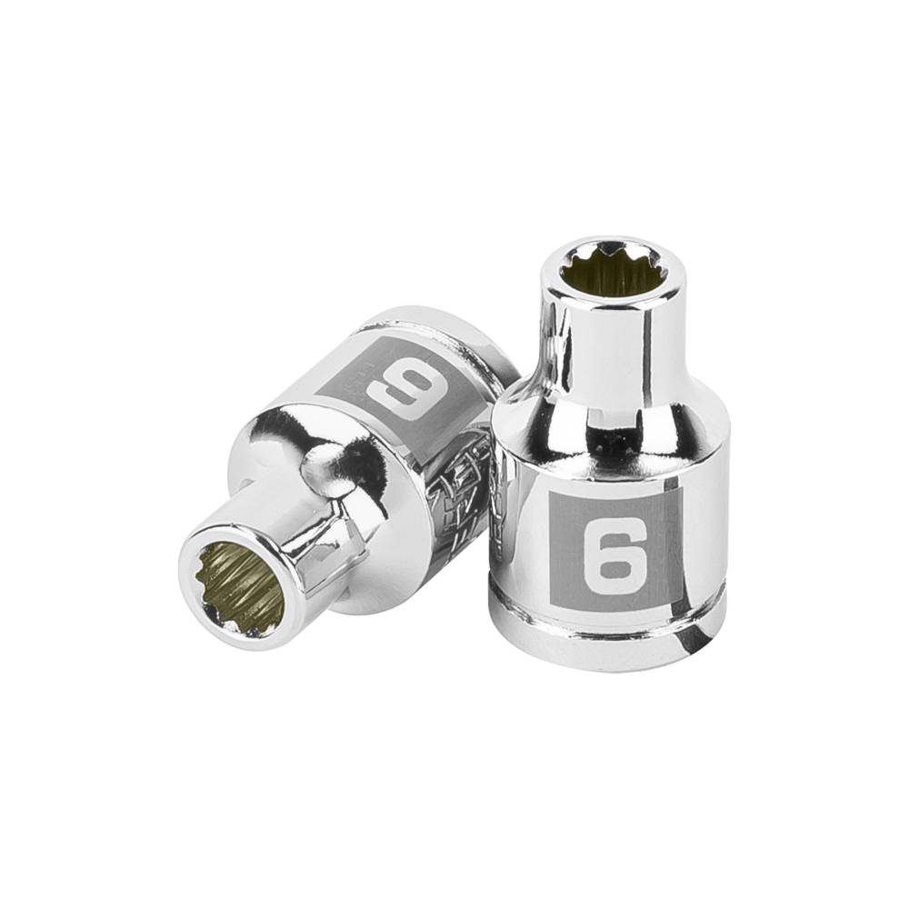 Dado de 6 mm, 12 puntas, cuadro 3/8', TRUPER D-3806-M
