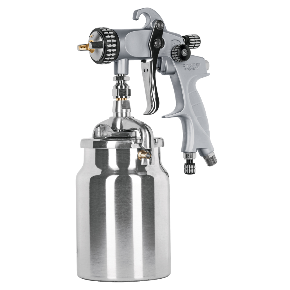 Pistola p/pintar succión HVLP vaso aluminio, 1.4 mm, EXPERT PIPI-340X
