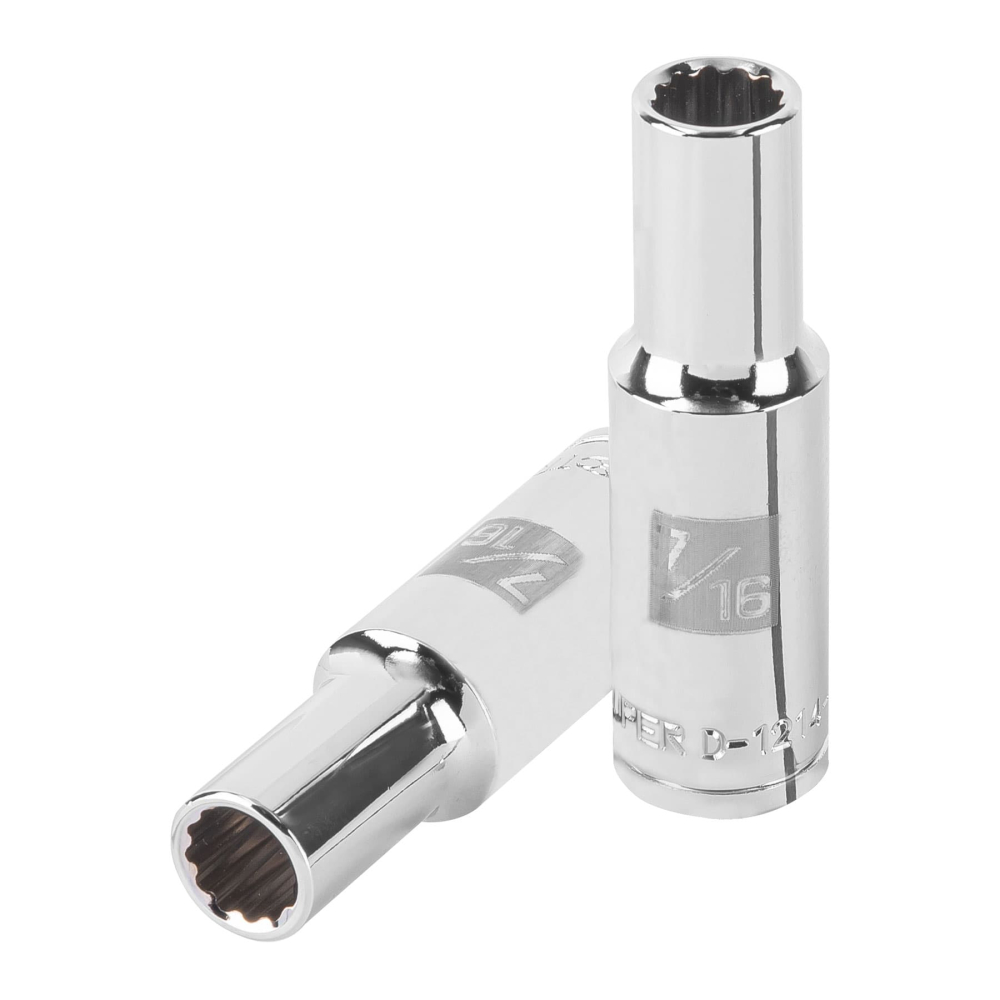 Dado largo de 7/16' 12 puntas, cuadro 1/2', TRUPER D-1214-EL