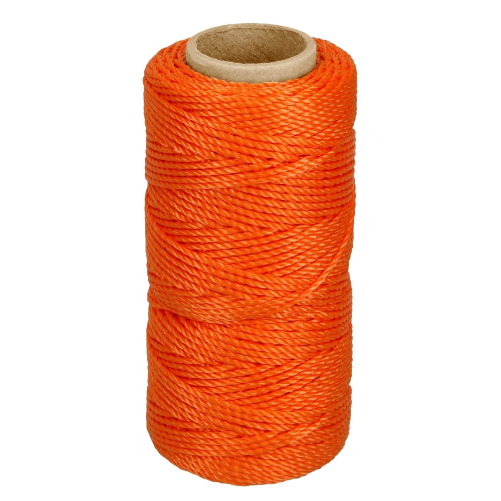 Carrete con 65 m de hilo para albañil naranja, TRUPER HIL-65N