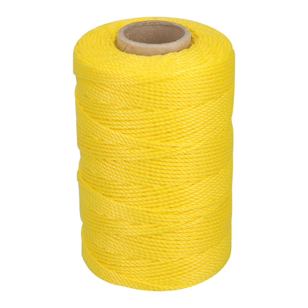 Carrete con 165 m de hilo para albañil amarillo, TRUPER HIL-165A