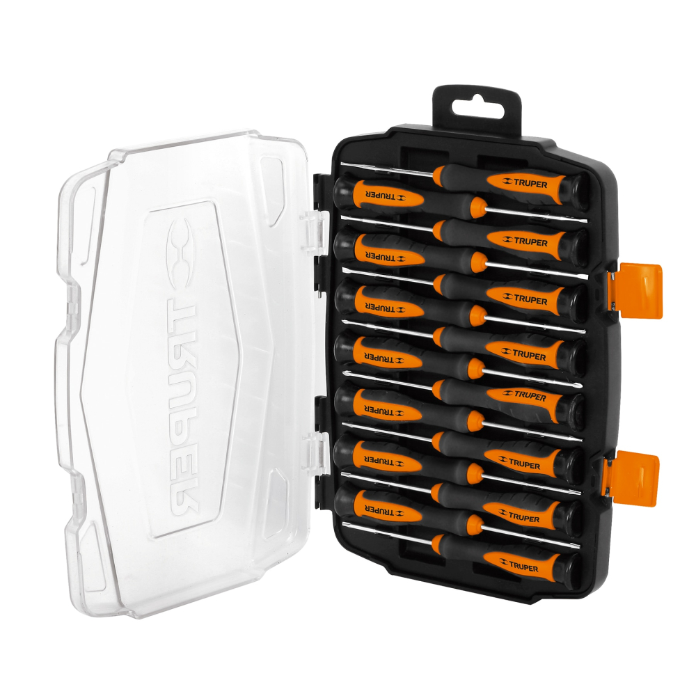 Juego con 15 desarmadores largos de precisión, TRUPER JOY-15L